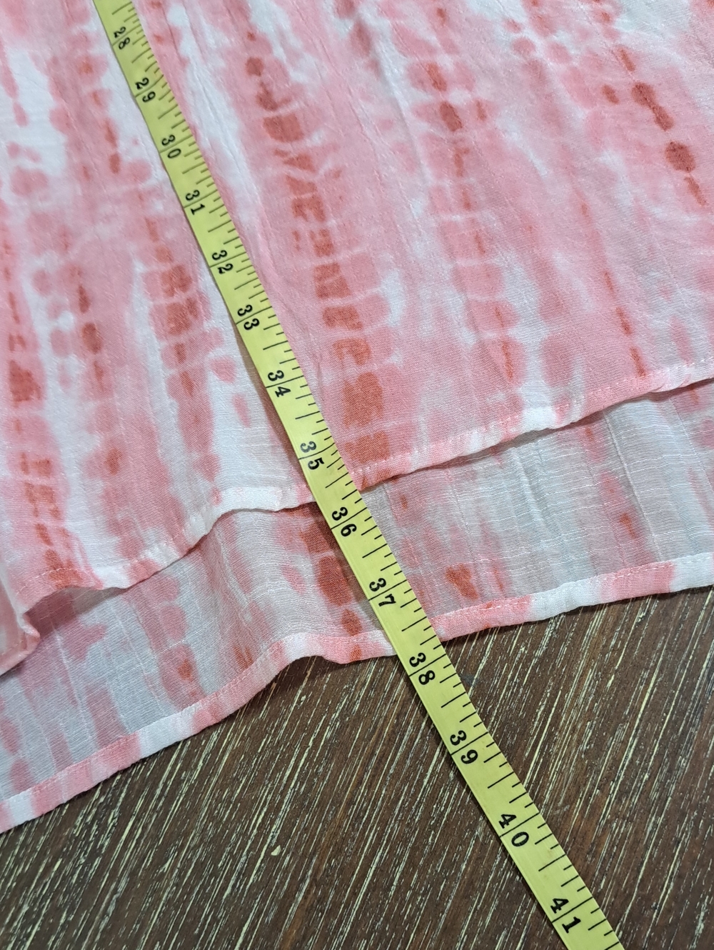 Indigo Rose Pink Tie-Dye Button Front Shirt Dress Bathing Suit Cover Up Size 2X - Picture 10 of 12